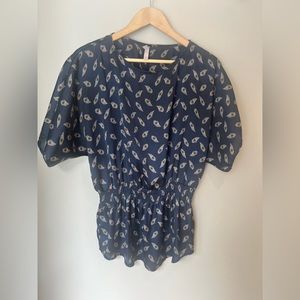 Feathered Top cinched waist